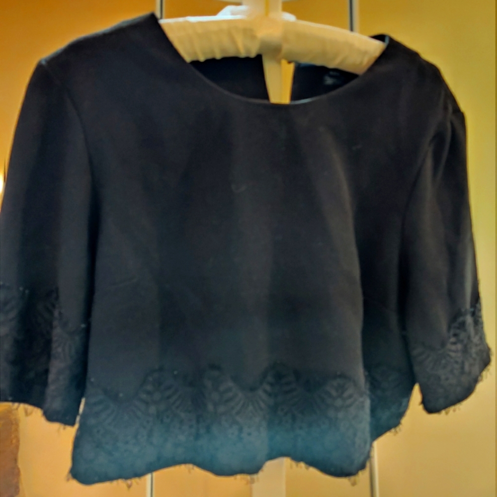 French Connection cropped shirt